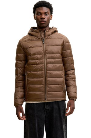 BĂRBAŢI - Geaca JACK &JONES Kingsley Light Puffer Hood - 12298869-Cocoa
