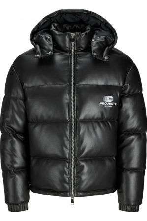 Geaca JACK &JONES Terrain PU Puffer Hood - 12269722-Black [0]