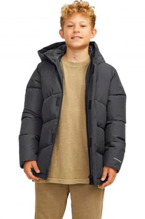 Geaca JACK &JONES World Puffer JNR - 12260052-Asphalt [0]