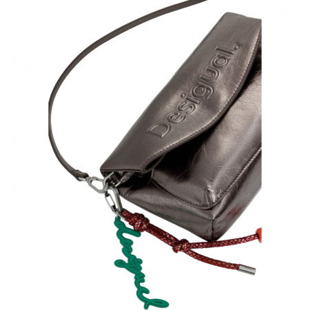 Geanta Desigual Half Logo Trokel Dark Silver 6L - 25WAXPAQ-9225 [3]