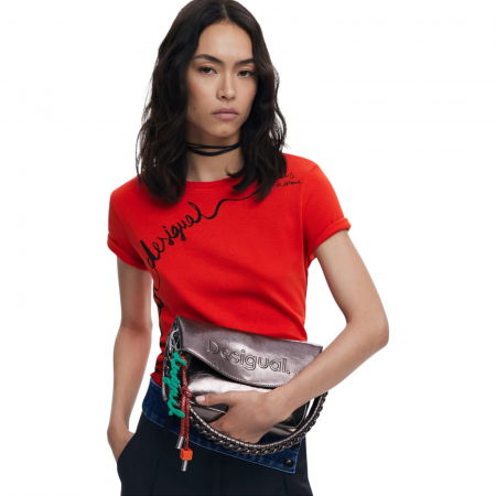 Geanta Desigual Half Logo Trokel Dark Silver 6L - 25WAXPAQ-9225 [5]