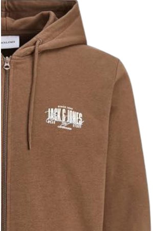 Hanorac JACK &JONES Aero Sweat Zip - 12298494-Cocoa [3]