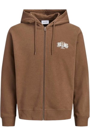 BĂRBAŢI - Hanorac JACK &JONES Aero Sweat Zip - 12298494-Cocoa