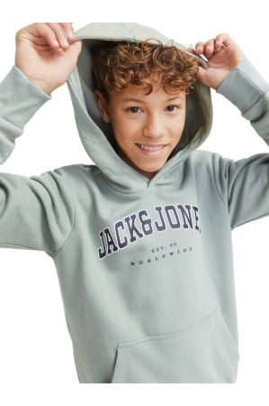 Hanorac JACK &JONES Aleb Varsity JNR - 12259564-Iceberg Green [2]