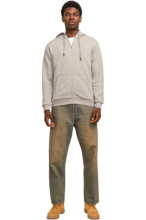 Hanorac JACK &JONES Bradley Sweat Zip Hood - 12249342-Moonbeam [5]
