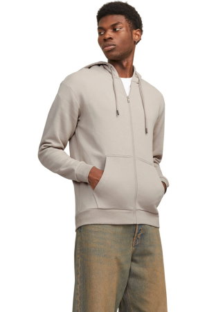 BĂRBAŢI - Hanorac JACK &JONES Bradley Sweat Zip Hood - 12249342-Moonbeam