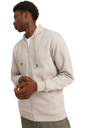 Hanorac JACK &JONES Bradley Sweat Zip Hood - 12249342-Moonbeam [4]
