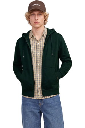 BĂRBAŢI - Hanorac JACK &JONES Bradley Sweat Zip Hood - 12249342-Scarab