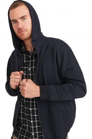 Hanorac JACK &JONES Bradley Zip Hood PLS - 12250596-Black [2]