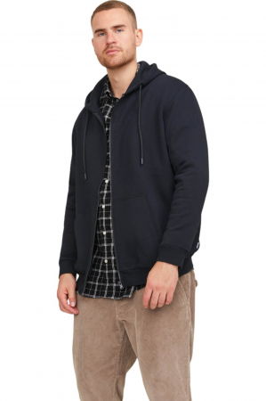 HANORACE - Hanorac JACK &JONES Bradley Zip Hood PLS - 12250596-Black