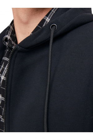 Hanorac JACK &JONES Bradley Zip Hood PLS - 12250596-Black [3]