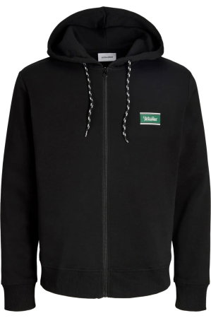 BĂRBAŢI - Hanorac JACK &JONES Buster Sweat Zip Hood Bts - 12298627-Black