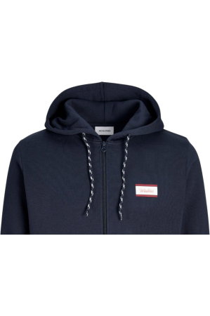 Hanorac JACK &JONES Buster Sweat Zip Hood Bts - 12298627-Navy Blazer [2]