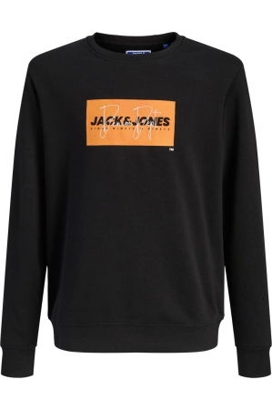 COPII - Bluza JACK &JONES Cole Print Sweat Crew JNR - 12289925-Black