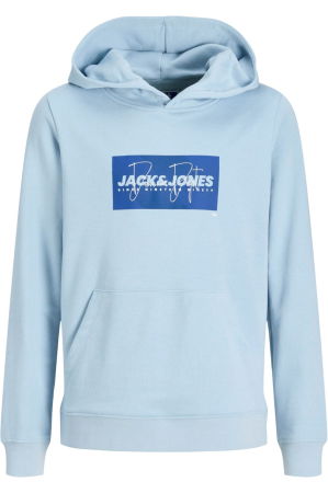 COPII - Hanorac JACK &JONES Cole Print Sweat Hood JNR - 12289920-Celestial Blue