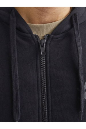Hanorac JACK &JONES Corp Logo Small Print Zip Hood - 12265177-Black [2]