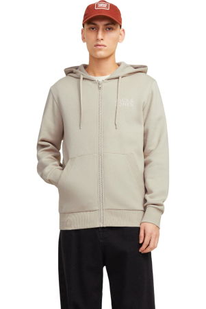 REDUCERI - Hanorac JACK &JONES Corp Logo Small Print Zip Hood - 12265177-Moonbeam