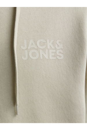 Hanorac JACK &JONES Corp Logo Small Print Zip Hood - 12265177-Moonbeam [3]