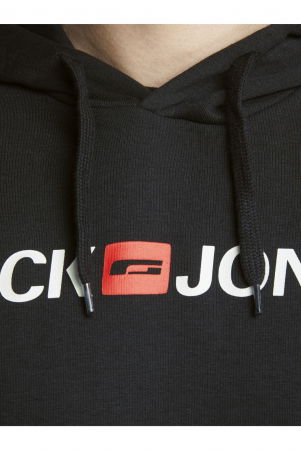 Hanorac JACK &JONES Corp Old Logo - 12137054-Black REG FIT [4]