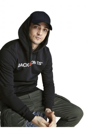 Hanorac JACK &JONES Corp Old Logo - 12137054-Black REG FIT [2]