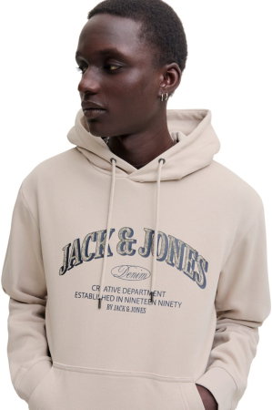 Hanorac JACK &JONES Denver Logo Sweat Hood - 12298730-Moonbeam [6]