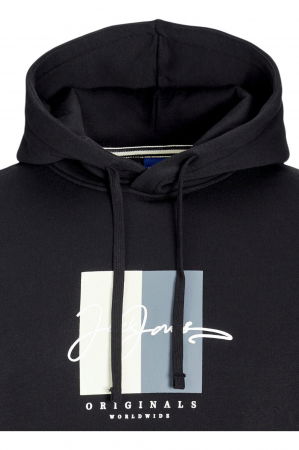 Hanorac JACK &JONES Frederiksberg Box Script Hood - 12274585-Black [1]