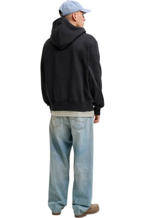Hanorac JACK &JONES Frederiksberg Monogram Sweat Hood SN - 12300022-Black [1]