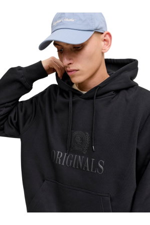 Hanorac JACK &JONES Frederiksberg Monogram Sweat Hood SN - 12300022-Black [2]