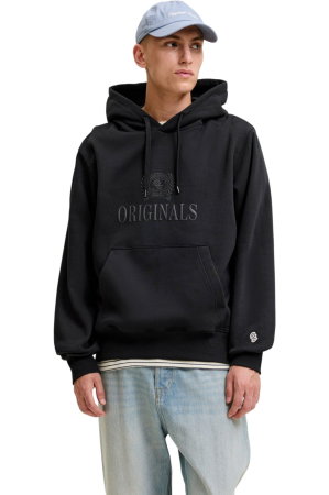 BĂRBAŢI - Hanorac JACK &JONES Frederiksberg Monogram Sweat Hood SN - 12300022-Black