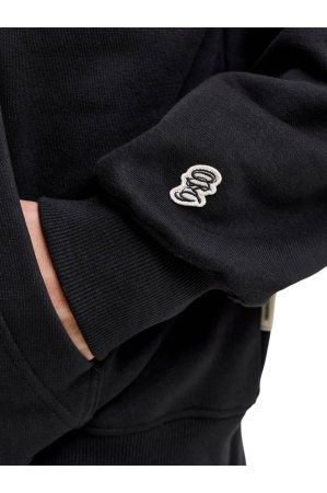 Hanorac JACK &JONES Frederiksberg Monogram Sweat Hood SN - 12300022-Black [3]