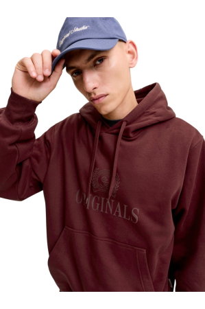 Hanorac JACK &JONES Frederiksberg Monogram Sweat Hood SN - 12300022-Chocolate Truffle [3]