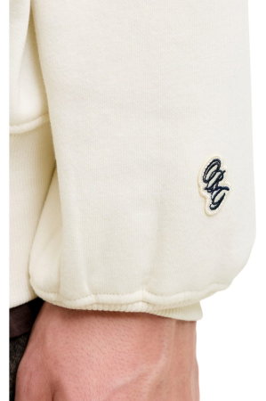 Hanorac JACK &JONES Frederiksberg Monogram Sweat Hood SN - 12300022-Whisper White [2]