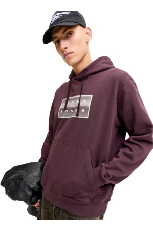 ÎMBRĂCĂMINTE - Hanorac JACK &JONES Fusion Box Sweat Hood - 12300984-Fudge