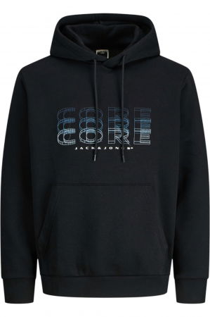 BĂRBAŢI - Hanorac JACK &JONES Fusion Branding Hood - 12284536-Black
