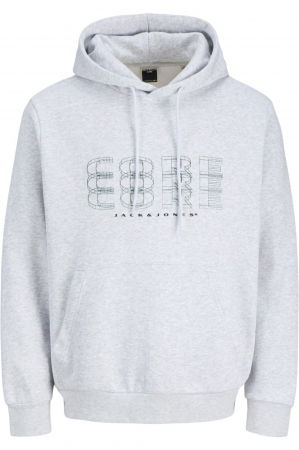 HANORACE - Hanorac JACK &JONES Fusion Branding Hood - 12284536-White Melange