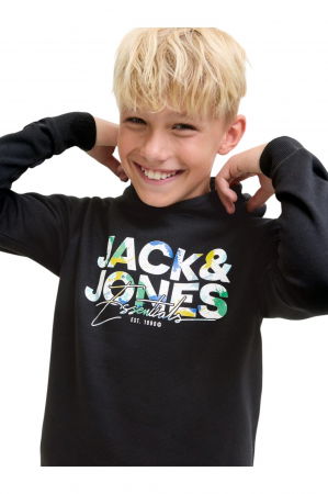 Hanorac JACK &JONES Geplas Sweat Hood JNR - 12279602-Black [2]