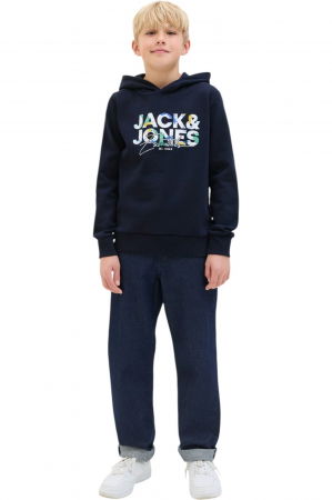 Hanorac JACK &JONES Geplas Sweat Hood JNR - 12279602-Sky Captain [4]
