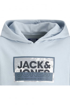 Hanorac JACK &JONES Logan Print Hood JNR - 12254120-Subdued Blue [1]