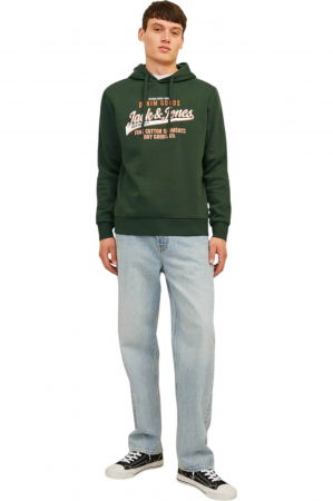 Hanorac JACK &JONES Logo 2 Colours - 12255617-Kombu Green [3]