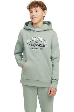 REDUCERI - Hanorac JACK &JONES Logo 2 Colours JNR - 12258823-Iceberg Green