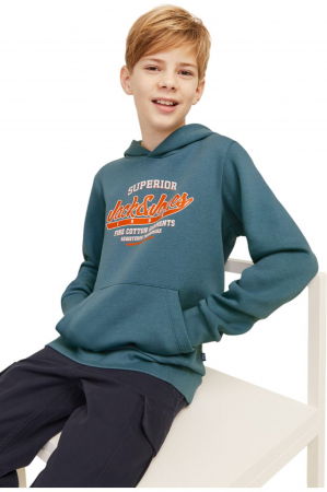 Hanorac JACK &JONES Logo 2 Colours JNR - 12258823-Oceanview [2]