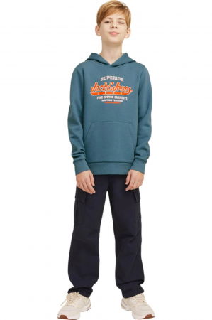 Hanorac JACK &JONES Logo 2 Colours JNR - 12258823-Oceanview [4]