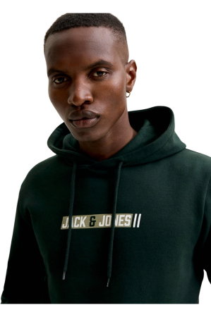 Hanorac JACK &JONES Munk Sweat Hood - 12298432-Scarab [4]