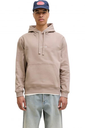 REDUCERI - Hanorac JACK &JONES Norrebro EMB Hood - 12282861-Mocha Meringue
