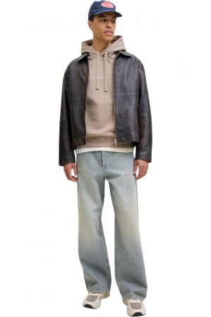 Hanorac JACK &JONES Norrebro EMB Hood - 12282861-Mocha Meringue [5]