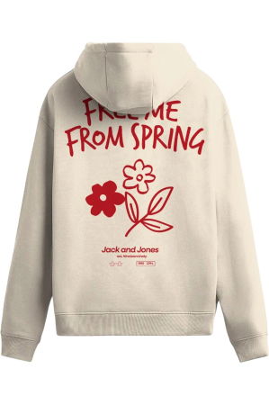 Hanorac JACK &JONES Object Sweat Hood Smu - 12297868-Antique White [1]