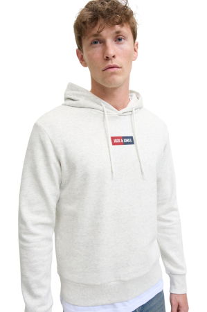 Hanorac JACK &JONES Pan Sweat Hood - 12278618-White Melange [4]