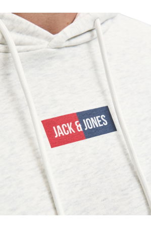 Hanorac JACK &JONES Pan Sweat Hood - 12278618-White Melange [3]