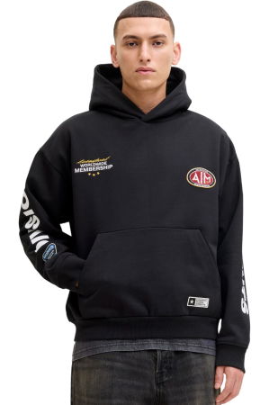 NOUTĂŢI - Hanorac JACK &JONES Pulse Printed Hood - 12286599-Black