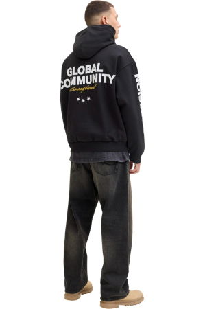 Hanorac JACK &JONES Pulse Printed Hood - 12286599-Black [1]